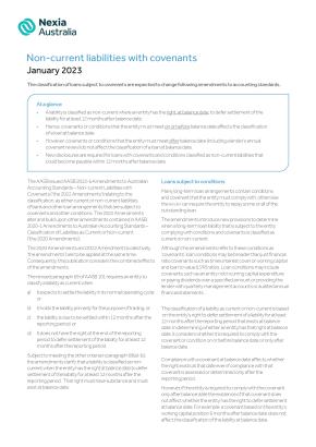 Non-current Liabilities with Covenants